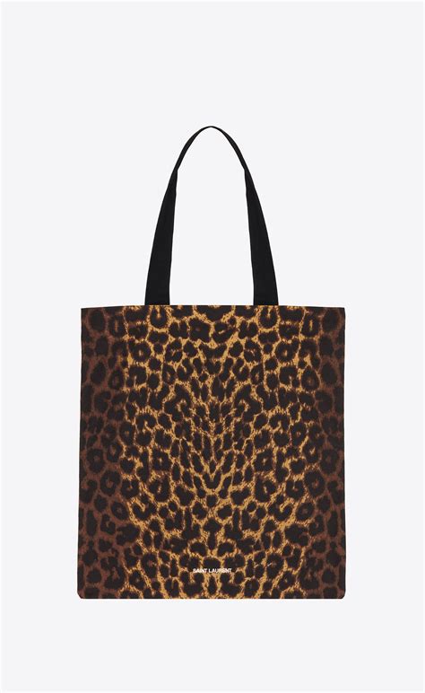 Yves Saint Laurent Leopard Print Tote Bag 